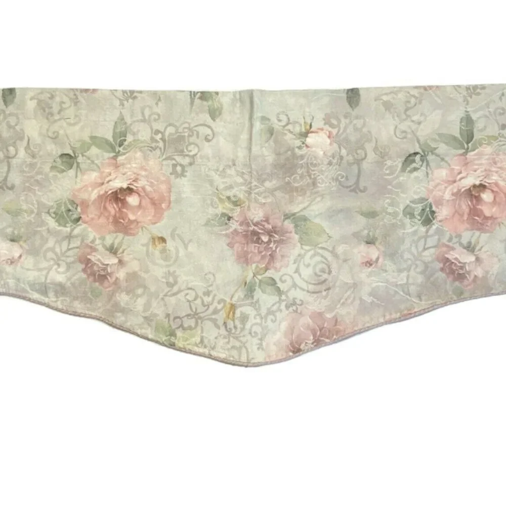 Vintage 90s Luxury Wide Valance Curtain Floral